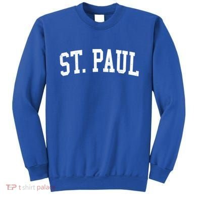 Vintage St Paul Mn Distressed Black Varsity Style Cool Gift Sweatshirt