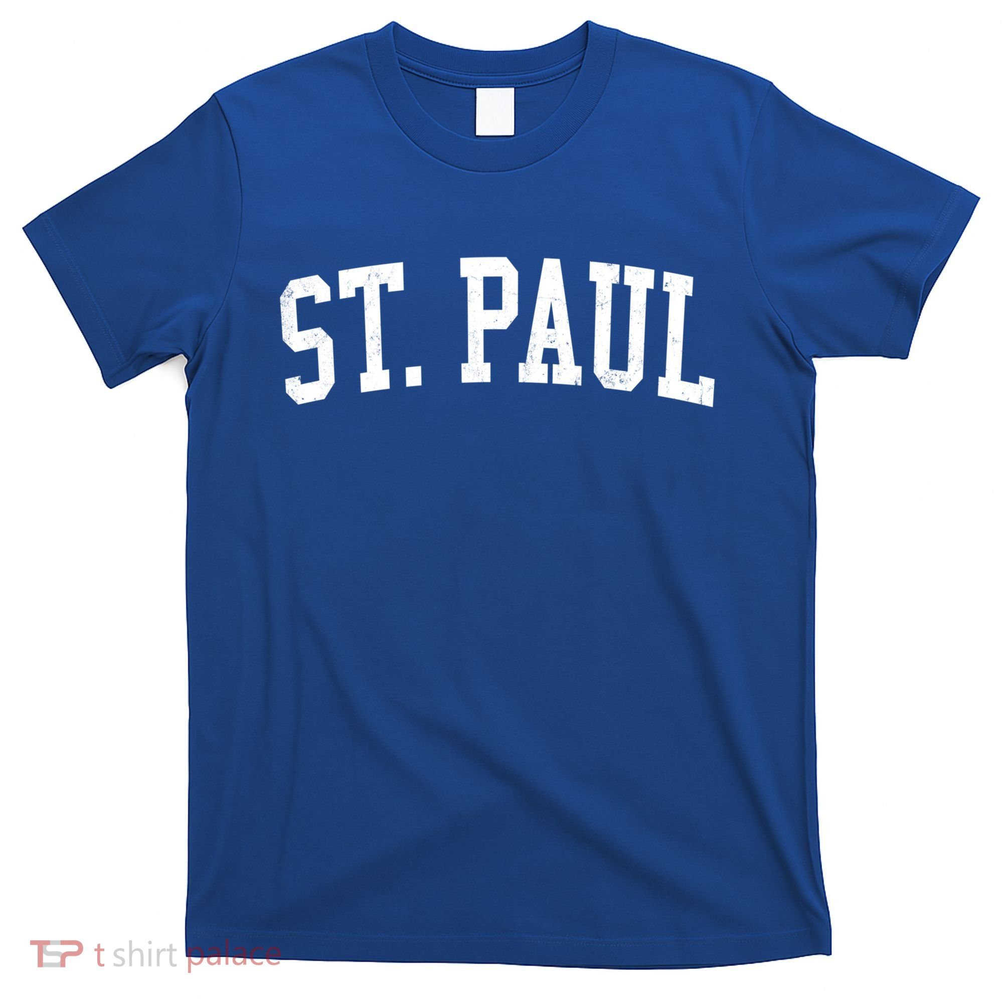 Vintage St Paul Mn Distressed Black Varsity Style Cool Gift T-Shirt