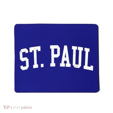 Vintage St Paul Mn Distressed Black Varsity Style Cool Gift Mousepad