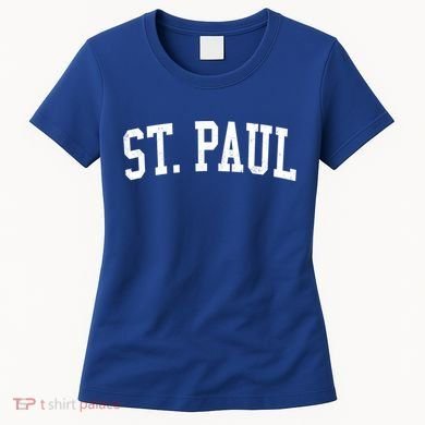 Vintage St Paul Mn Distressed Black Varsity Style Cool Gift Women's T-Shirt