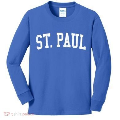 Vintage St Paul Mn Distressed Black Varsity Style Cool Gift Kids Long Sleeve Shirt