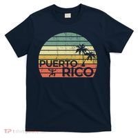 Vintage style Puerto Rico Retro Sunset Palm Tree T-Shirt thumb 0