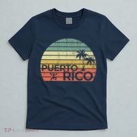 Vintage style Puerto Rico Retro Sunset Palm Tree T-Shirt thumb 5