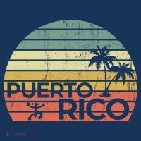 Vintage style Puerto Rico Retro Sunset Palm Tree T-Shirt thumb 7