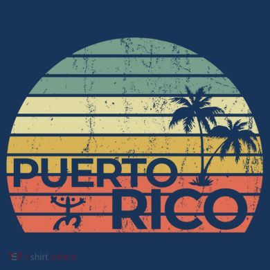 Vintage style Puerto Rico Retro Sunset Palm Tree Hat