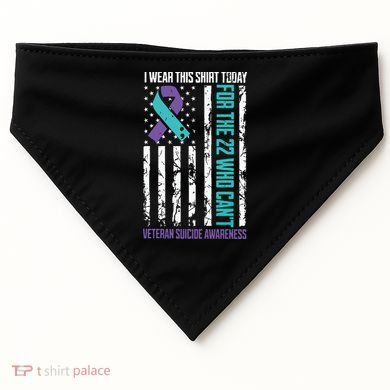 Veteran Suicide Prevention Suicide Awareness Crisis USA-Made Doggie Bandana