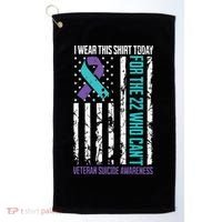 Veteran Suicide Prevention Suicide Awareness Crisis Golf Towel thumb 0