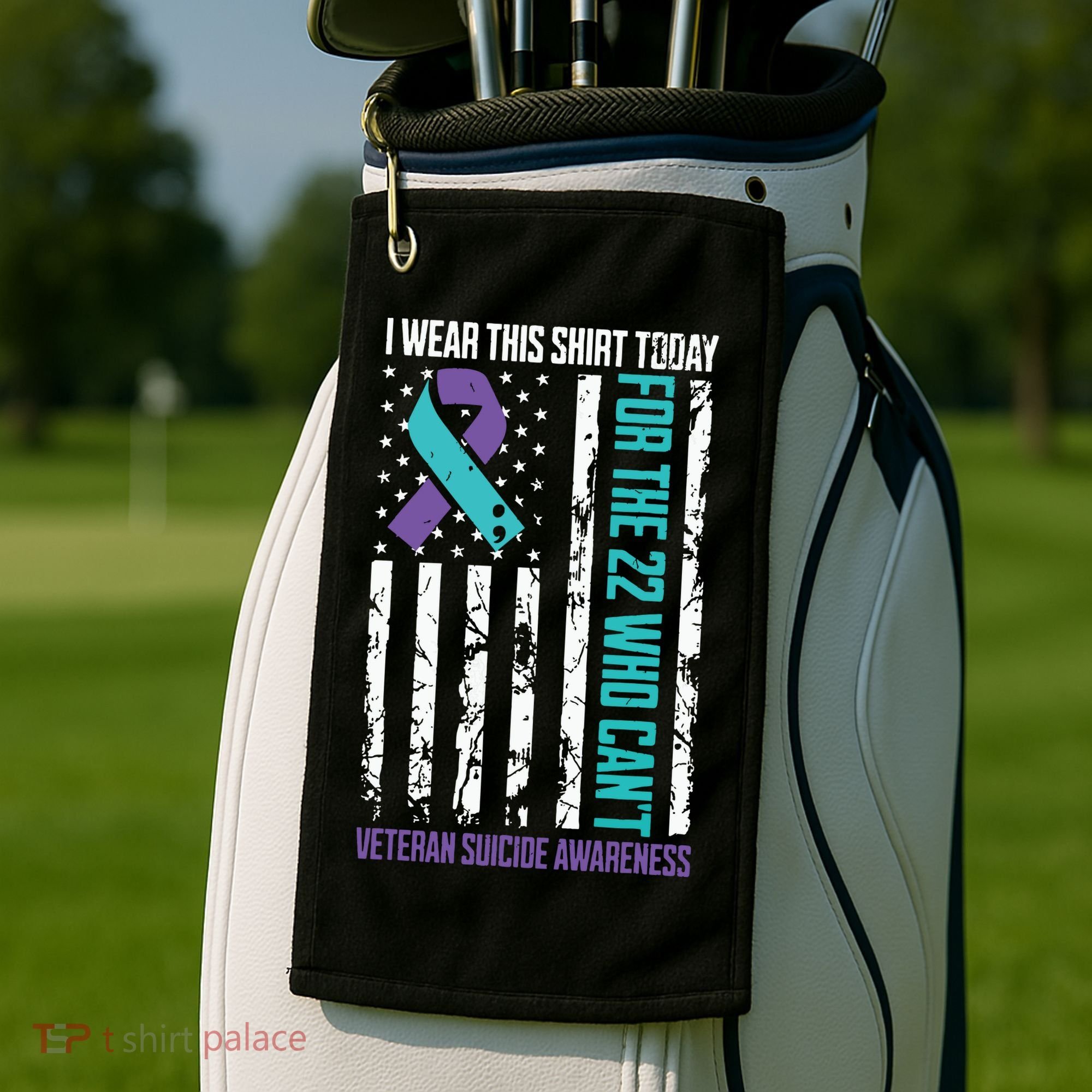 Veteran Suicide Prevention Suicide Awareness Crisis Golf Towel