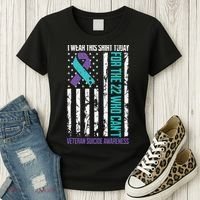 Veteran Suicide Prevention Suicide Awareness Crisis Women's T-Shirt thumb 3