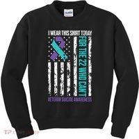 Veteran Suicide Prevention Suicide Awareness Crisis Kids Sweatshirt thumb 0
