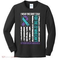 Veteran Suicide Prevention Suicide Awareness Crisis Kids Long Sleeve Shirt thumb 0