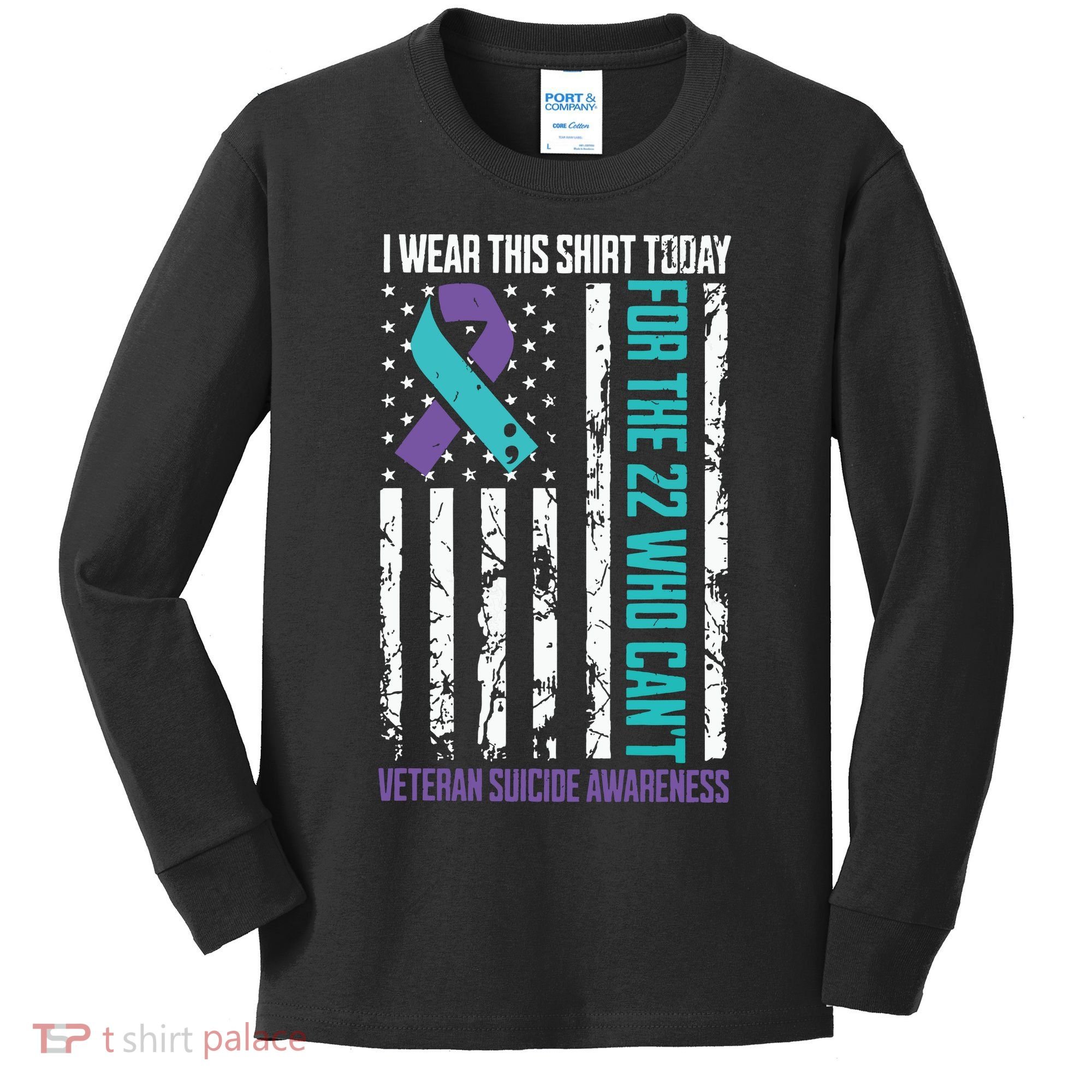 Veteran Suicide Prevention Suicide Awareness Crisis Kids Long Sleeve Shirt