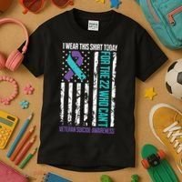Veteran Suicide Prevention Suicide Awareness Crisis Kids T-Shirt thumb 3