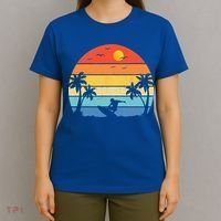 Vintage Surfer Retro Surfing Beach Surf T-Shirt thumb 4