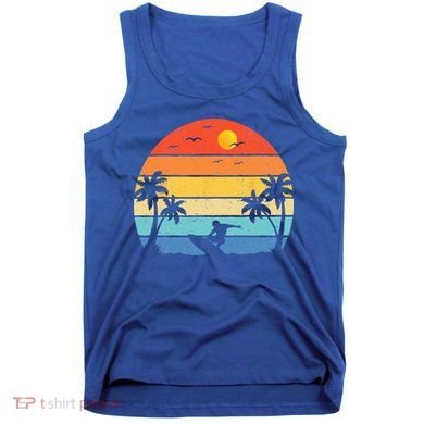 Vintage Surfer Retro Surfing Beach Surf Tank Top