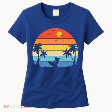Vintage Surfer Retro Surfing Beach Surf Women's T-Shirt
