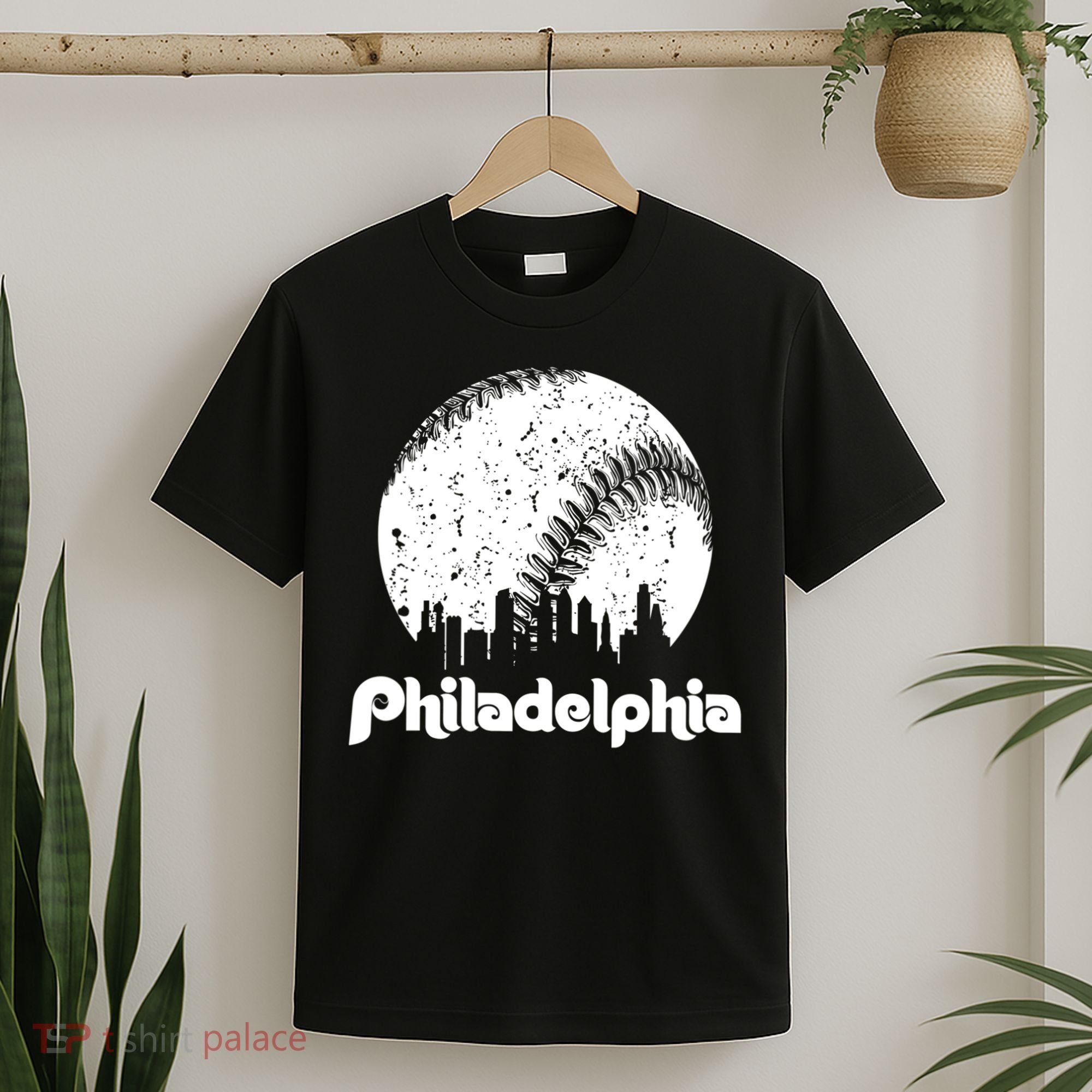 Vintage Skyline Retro Philadelphia Phill Baseball Dancing T-Shirt