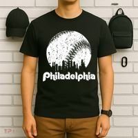 Vintage Skyline Retro Philadelphia Phill Baseball Dancing T-Shirt thumb 6