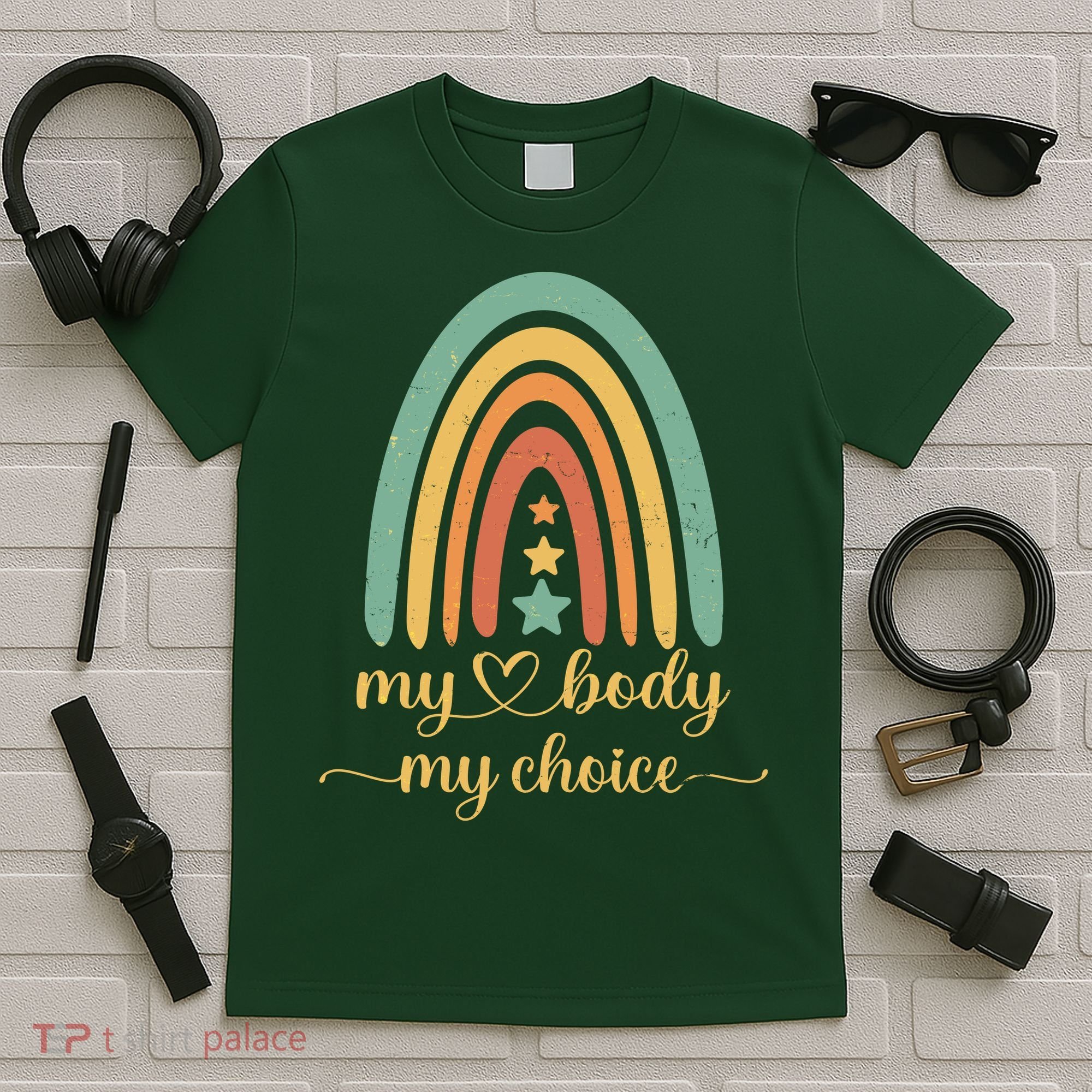Vintage Stars Rainbow Pro Roe My Body My Choice T-Shirt