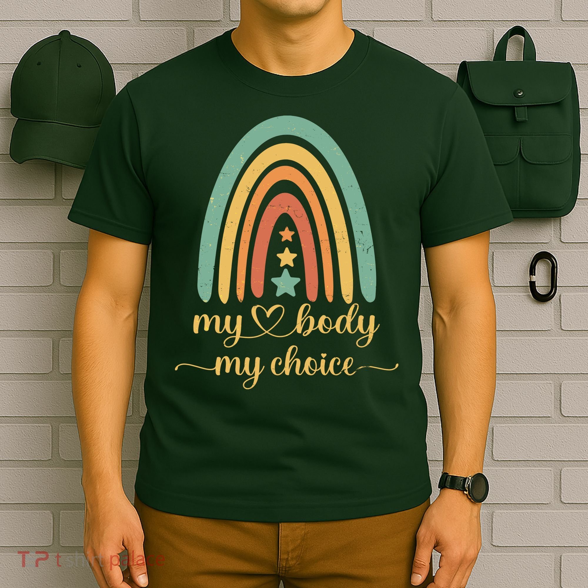 Vintage Stars Rainbow Pro Roe My Body My Choice T-Shirt