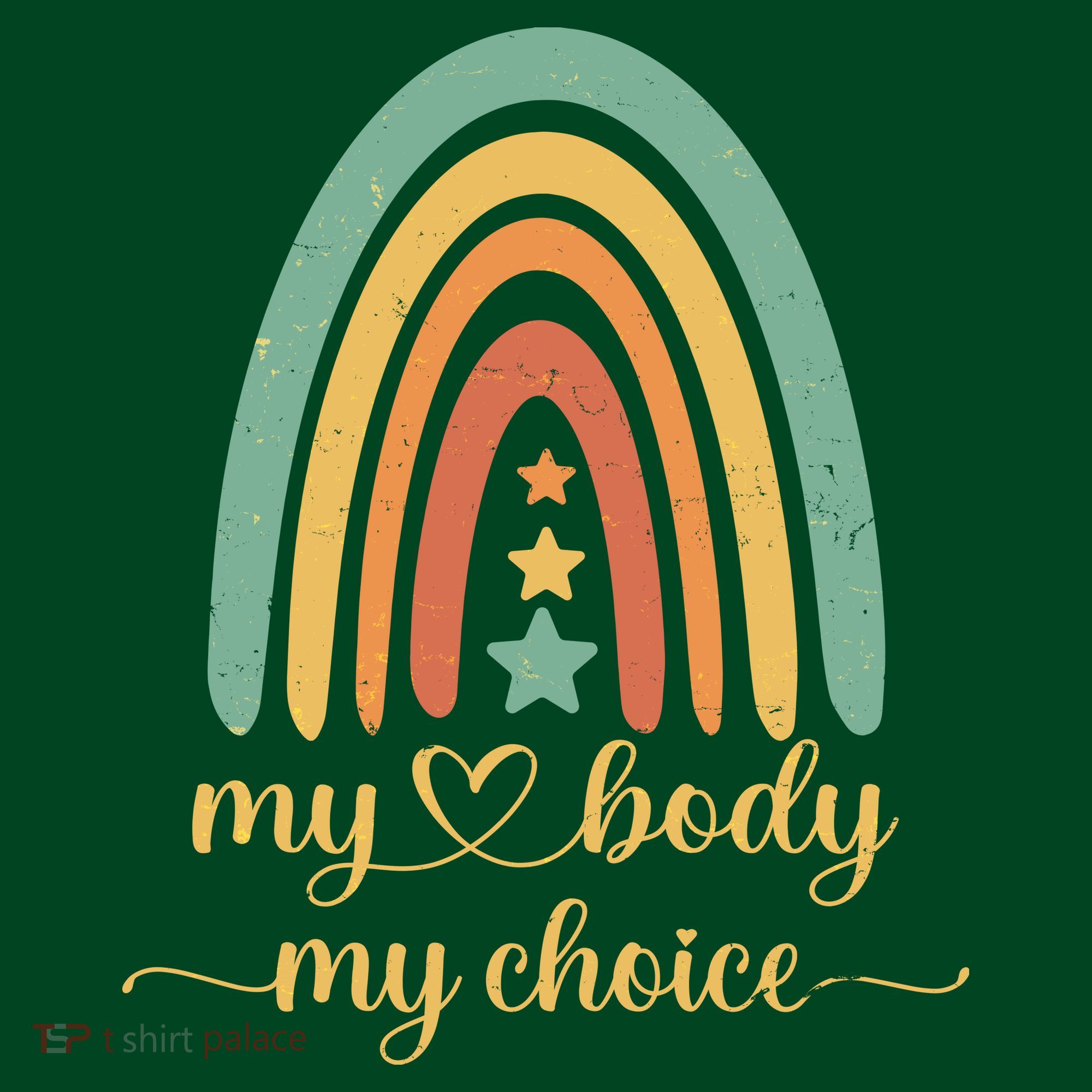 Vintage Stars Rainbow Pro Roe My Body My Choice T-Shirt