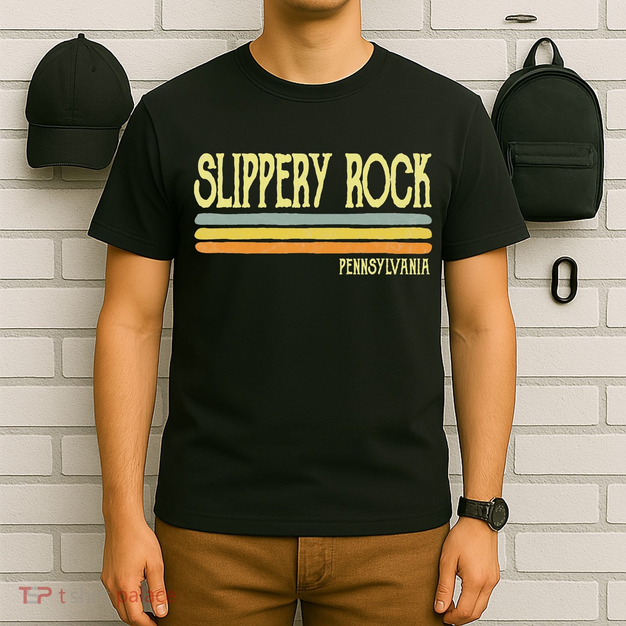 Vintage Slippery Rock Pennsylvania Pa Souvenir T-Shirt