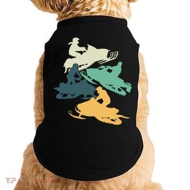 Vintage Snowmobile Rider Retro Snowmobiling Offroad Racing Gift Doggie Tank
