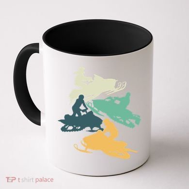 Vintage Snowmobile Rider Retro Snowmobiling Offroad Racing Gift Coffee Mug