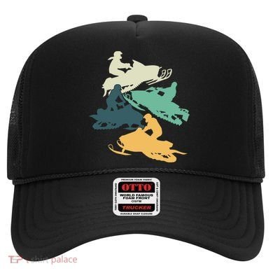 Vintage Snowmobile Rider Retro Snowmobiling Offroad Racing Gift Hat