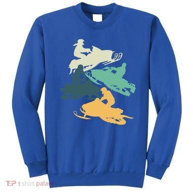 Vintage Snowmobile Rider Retro Snowmobiling Offroad Racing Gift Sweatshirt