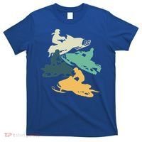 Vintage Snowmobile Rider Retro Snowmobiling Offroad Racing Gift T-Shirt thumb 0