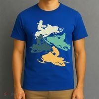 Vintage Snowmobile Rider Retro Snowmobiling Offroad Racing Gift T-Shirt thumb 3