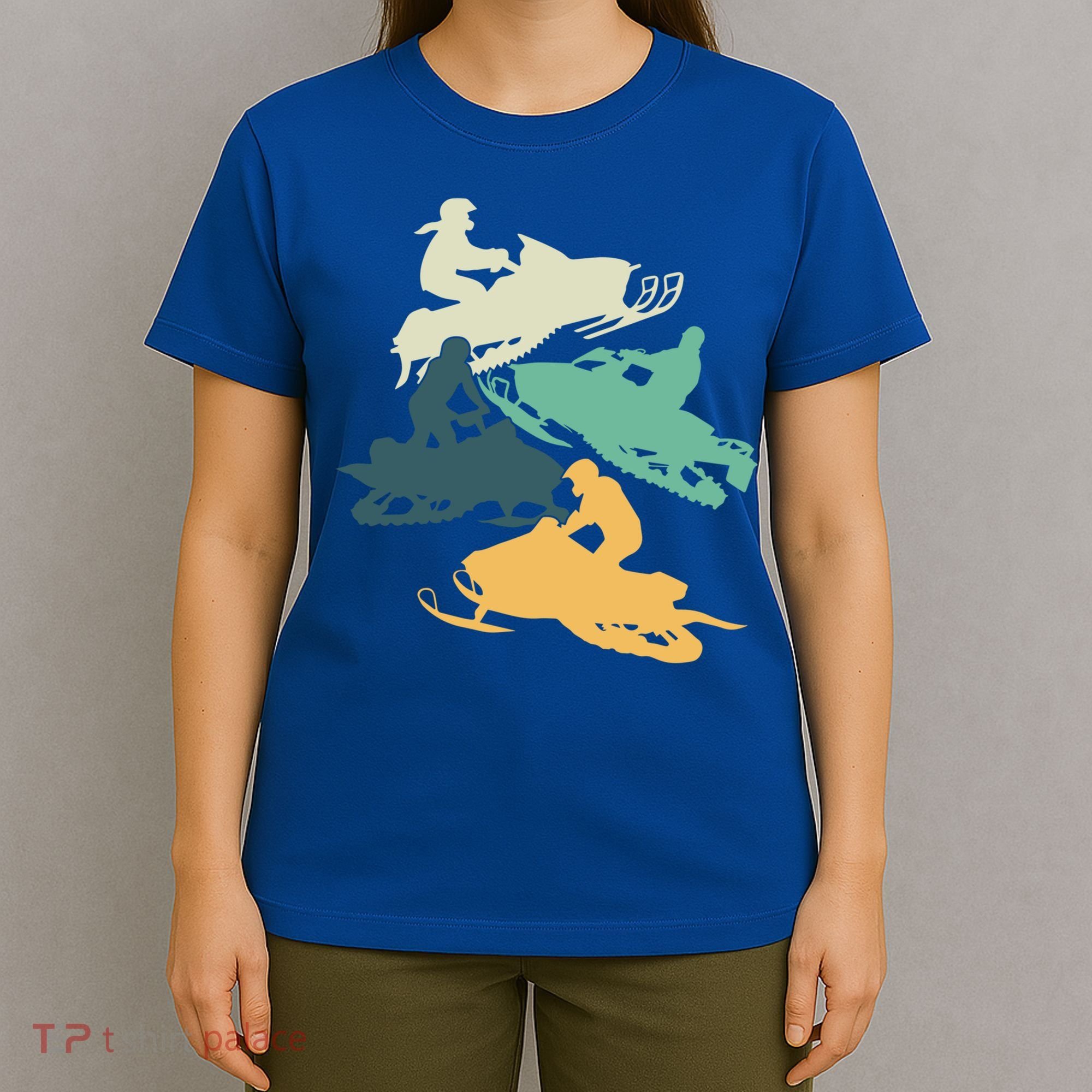 Vintage Snowmobile Rider Retro Snowmobiling Offroad Racing Gift T-Shirt