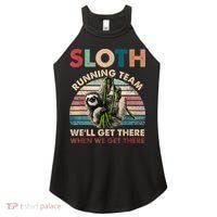 Vintage Sloth Running Team We'll Get There Funny Sloth Women's Perfect Tri Rocker Tank thumb 0