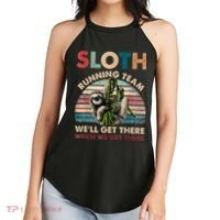 Vintage Sloth Running Team We'll Get There Funny Sloth Women's Perfect Tri Rocker Tank thumb 2
