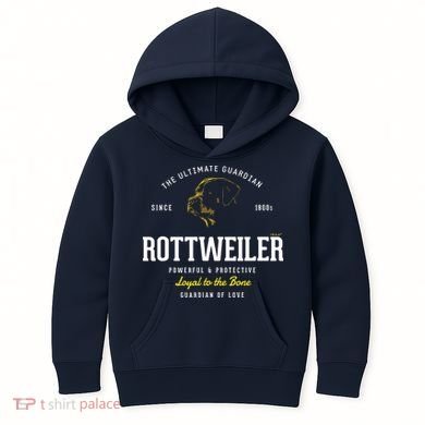 Vintage Styled Retro Rottweiler Kids Hoodie