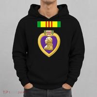 Vietnam Service Ribbon Above Purple Heart Military Hoodie thumb 0