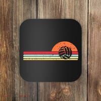 Volleyball Sunset Retro Chest Coach Player Men Women Coaster thumb 0
