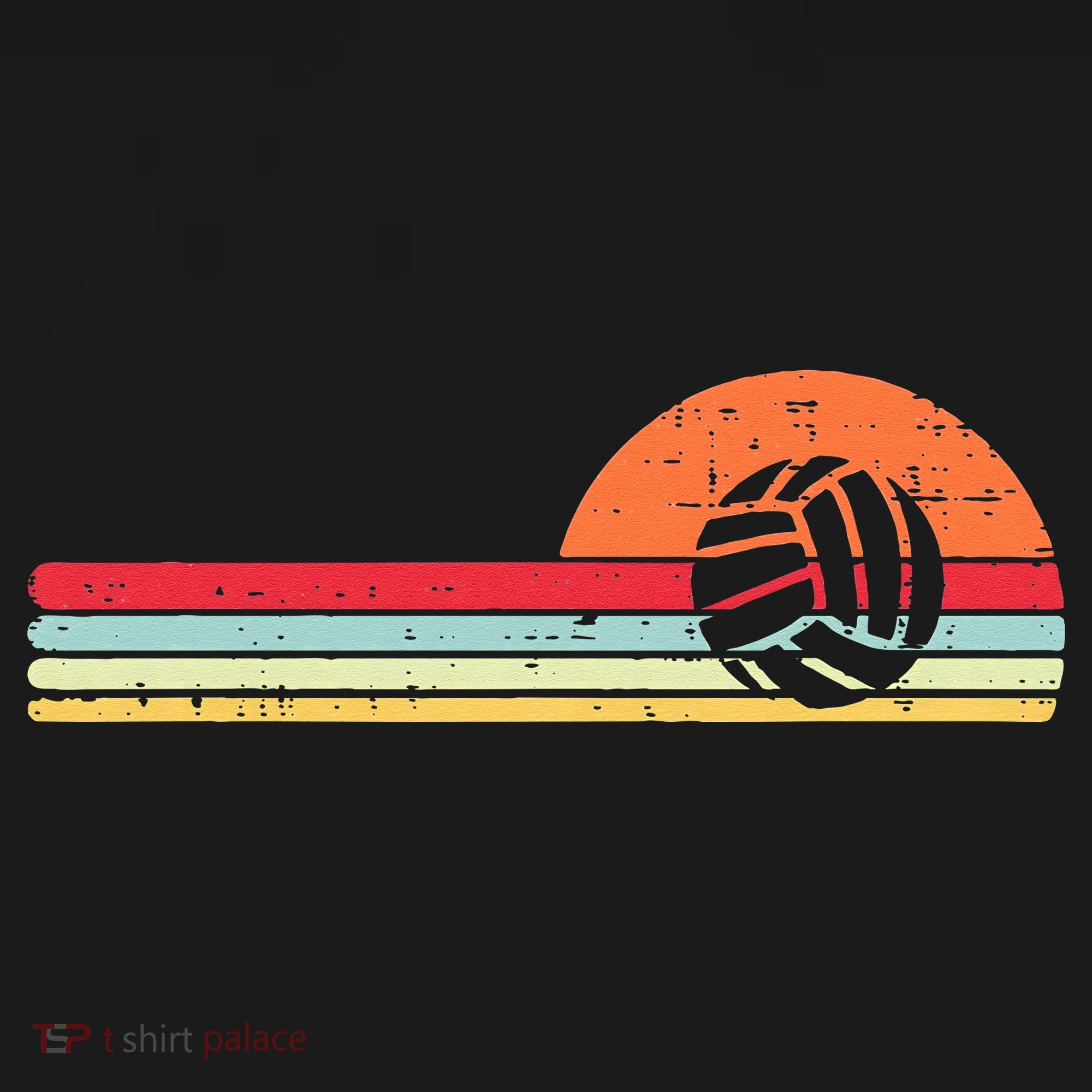 Volleyball Sunset Retro Chest Coach Player Men Women Women's Hoodie