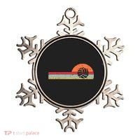 Volleyball Sunset Retro Chest Coach Player Men Women Ornament thumb 0