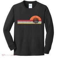 Volleyball Sunset Retro Chest Coach Player Men Women Kids Long Sleeve Shirt thumb 0
