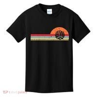 Volleyball Sunset Retro Chest Coach Player Men Women Kids T-Shirt thumb 0