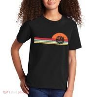 Volleyball Sunset Retro Chest Coach Player Men Women Kids T-Shirt thumb 2