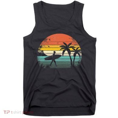 Vintage Surfing Retro Surf Style Palm Tree For Surfers Tank Top