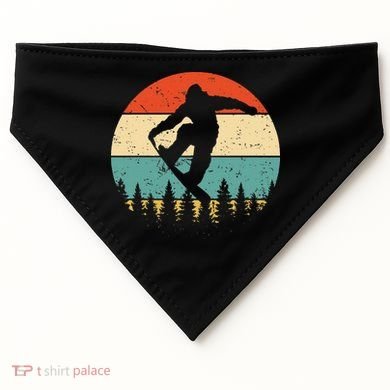 Vintage Snowboarding Retro Snowboard USA-Made Doggie Bandana