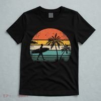Vintage Surfing Retro Surf Style Palm Tree For Surfers T-Shirt thumb 5