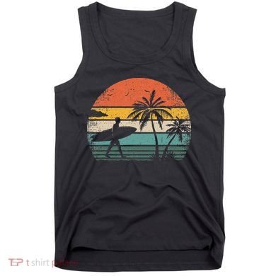 Vintage Surfing Retro Surf Style Palm Tree For Surfers Tank Top