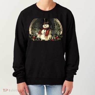 Vintage Snowman Scene Women's Sweatshirt