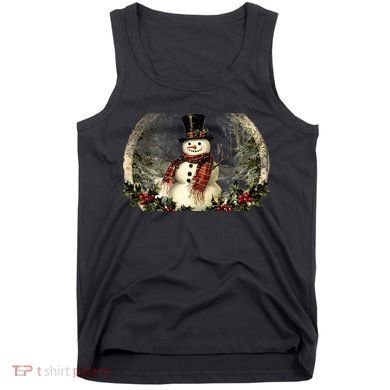 Vintage Snowman Scene Tank Top