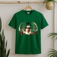 Vintage Snowman Scene T-Shirt thumb 2